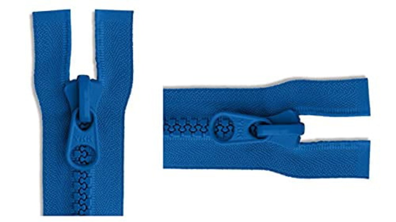 #10 Royal Blue Separating Molded Vislon Sleeping Bag & Tent YKK Zipper - Color: Royal Blue #918 - Choose Your Length - Made in The United States (1 Zipper Per Pack) (108" Inches)